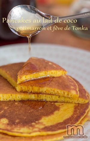 Recette Pancakes au lait de coco - potimarron et fêves de Tonka