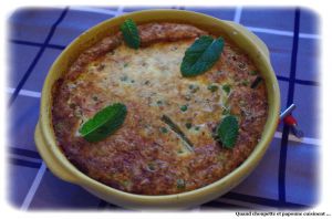 Recette Clafoutis au thon, petits pois et fromage frais aux herbes