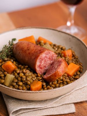 Recette Saucisse lentilles de ma grand-mère