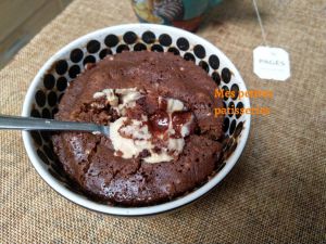 Recette Coulant vegan chocolat beurre de cacahuète au micro ondes