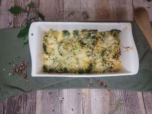 Recette Gratin de brocolis et quenelles sans béchamel