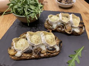 Recette Bruschetta aux champignons et au chèvre