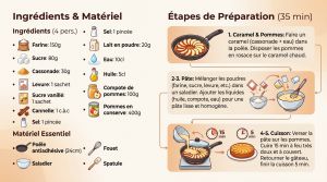 Recette Gâteau aux pommes à la poêle : recette express et fondante