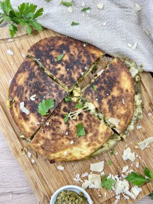 Recette Quesadillas poulet pesto