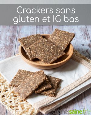 Recette Crackers sans gluten, sans lait, sans œuf IG bas