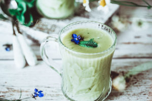 Recette Soupe froide de courgettes à la menthe