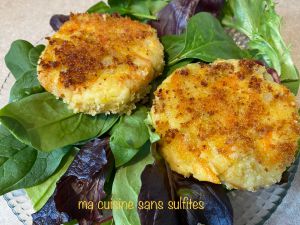 Recette Galettes de panisse (tofu de pois chiche) aux légumes, plat vegan sans gluten