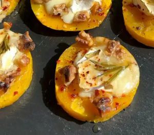 Recette Courge butternut rôtie au camembert et aux noix