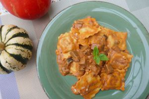 Recette Raviolis aux aubergines et poivron