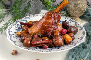 Recette Tajine d’agneau aux châtaignes sucré-salé ou tajine Kastel