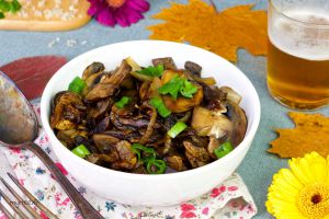 Recette Poêlée de champignons à la bière VEGAN