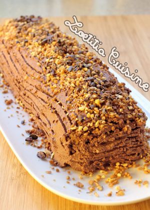 Recette Bûche de noël coco choco noisette {Végane}