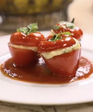 Recette Petits poivrons farcis à la brandade de morue de Cyril Lignac dans Tous en cuisine