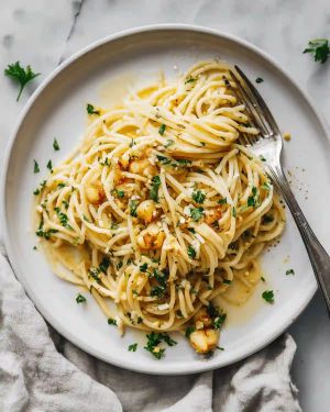 Recette Pâtes à l’ail au Airfryer