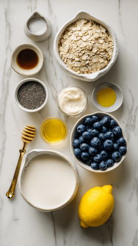 Recette Lemon Blueberry Overnight Oats: Bright, Creamy Breakfast in a Jar