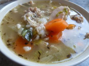 Recette Au choix, Poule au pot ou soupe de poule à l'orge