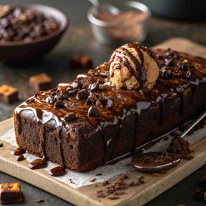 Recette Hot Fudge Brownie Bread – Double Chocolate Quick Bread
