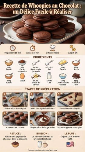Recette Whoopies au Chocolat : un Délice Facile à Réaliser