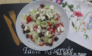 Recette Salade de riz à la grecque