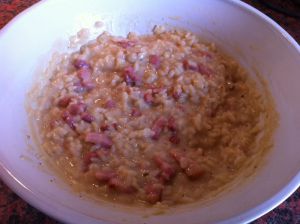 Recette Risotto façon carbonara