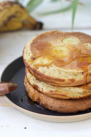 Recette Mega pancakes à la banane : une recette sans sucre et fluffy