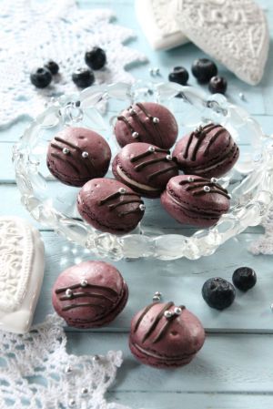 Recette Macarons Myrtille à la Mousse de Marrons