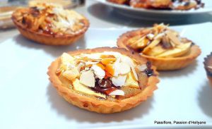 Recette DESSERT - Tartelettes sablées crème frangipane chocolat pommes