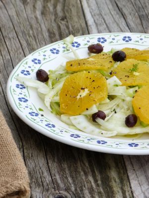 Recette Belle salade d'hiver aux fenouils, oranges et olives