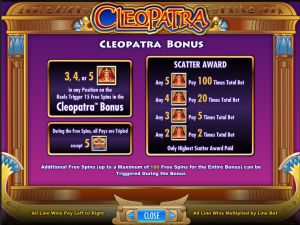 Recette Διαδικτυακός κουλοχέρης Cleopatra