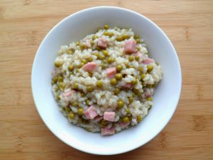 Recette Risotto jambon - petits pois