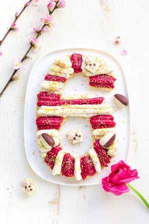 Recette Gâteau chiffre framboise vanille (sans gluten)