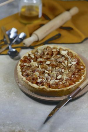 Recette Tarte aux mirabelles aux amandes et au miel