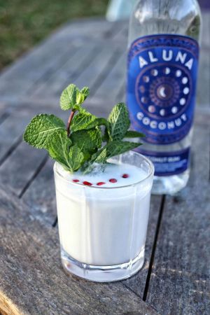 Recette Cocktail Noël Blanc #RhumAvent avec le Rhum Aluna Coconut