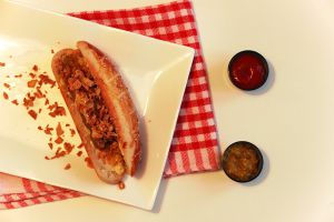 Recette Hot-dog au relish et oignons frits