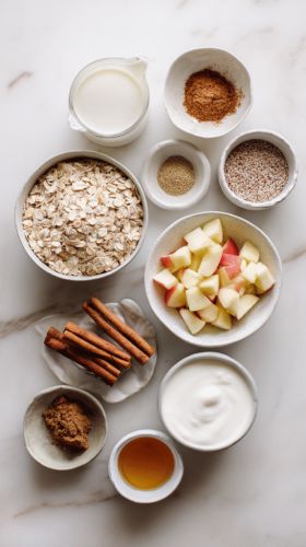 Recette Apple Cinnamon Overnight Oats – Cozy & Healthy Breakfast Jar