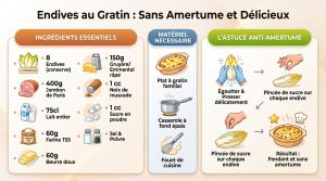 Recette Gratin endives jambon recette fondante et sans amertume
