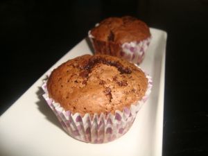 Recette Muffins au chocolat et aux pépites de chocolat