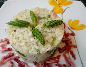 Recette Risotto aux Asperges sauvages et Lardons