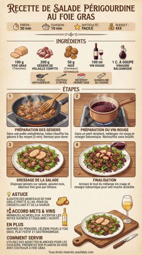 Recette Salade périgourdine au foie gras