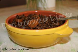 Recette Lentilles cuisinées au vin blanc – Vegan