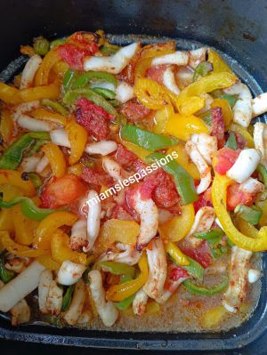 Recette Calamars tomates poivrons