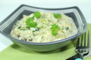 Recette Risotto aux morilles et blancs de blettes