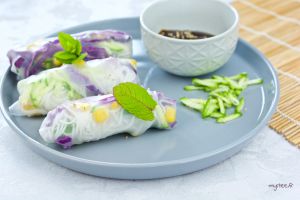 Recette Rouleaux de printemps aux courgettes crues (vegan)