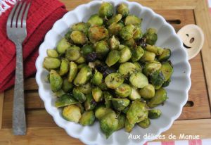 Recette Choux de Bruxelles rôtis au parmesan