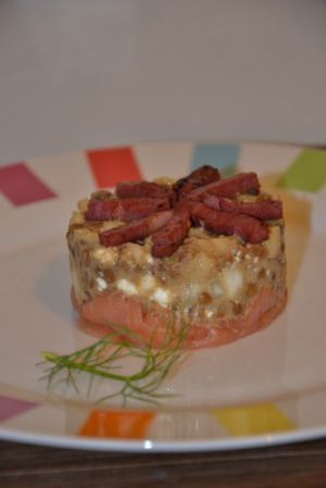 Recette Salade lentilles saumon fenouil et féta