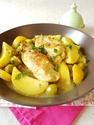 Recette Tajine Pomme de Terre Olive au Poulet