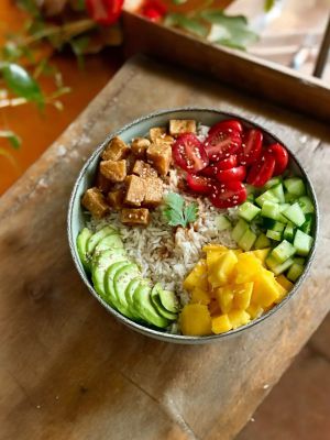 Recette Bowl sucré-salé au tofu frit