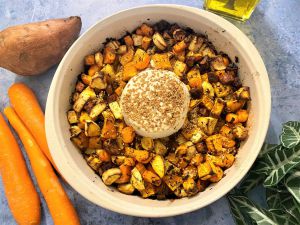 Recette Légumes d’hiver rôtis, chorizo et ricotta