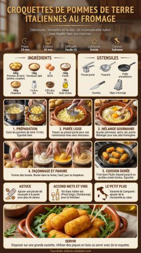 Recette Croquettes de pommes de terre italiennes au fromage