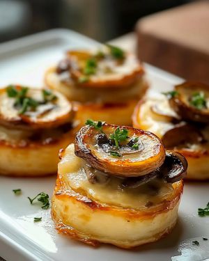 Recette Bouchées Champignons Gratinées : Recette Facile et Savoureuse